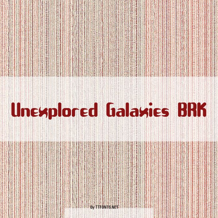Unexplored Galaxies BRK example
